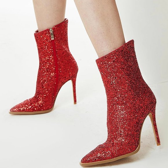 Glittery Red Booties - Picture 3 of 3